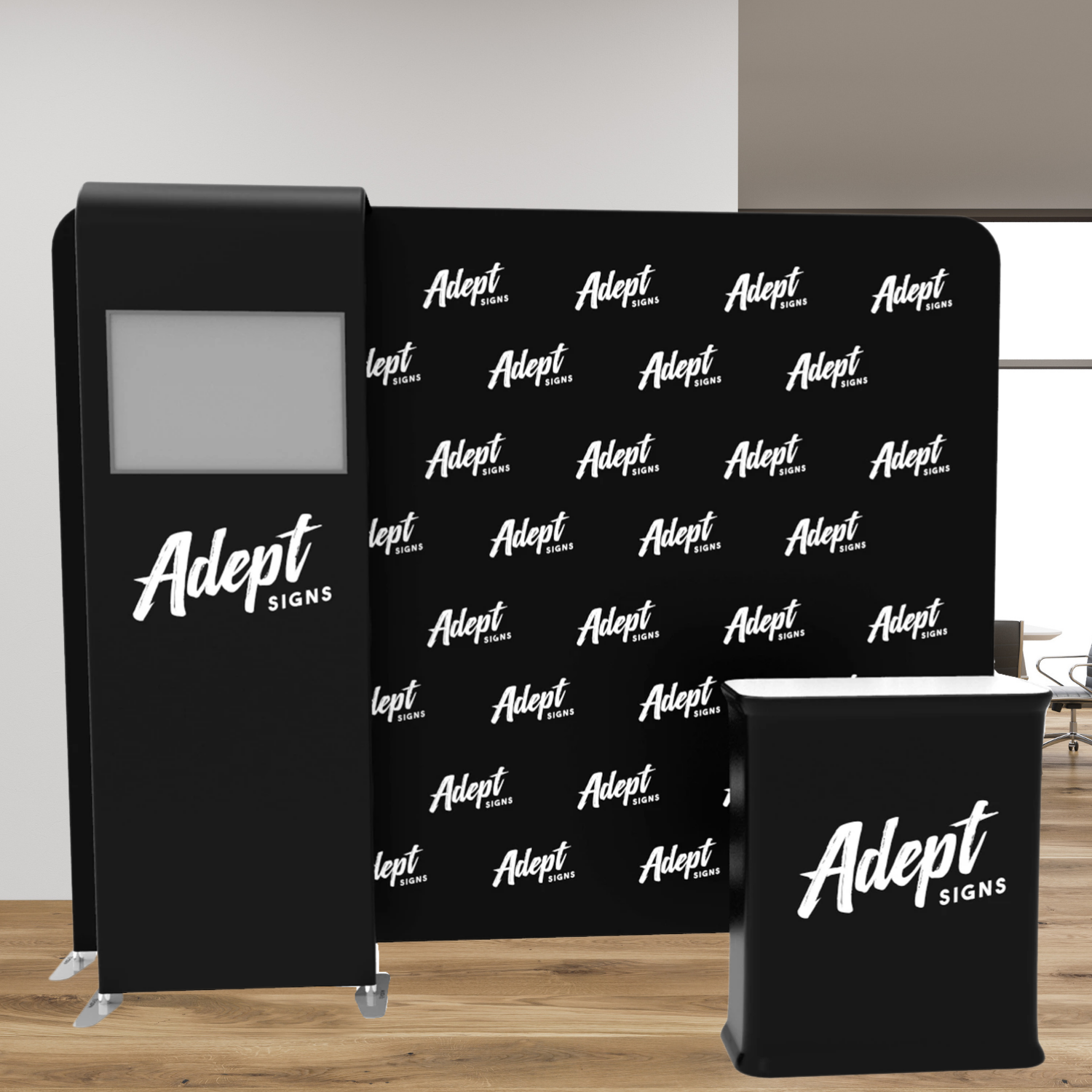 Customize your trade show display with mix-and-match trade show expo sets