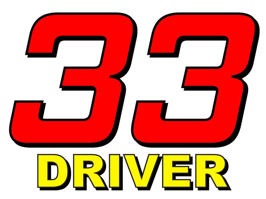 Magnetic Race Car Numbers (Type A)