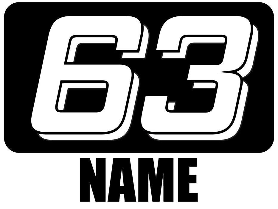 Magnetic Race Car Numbers (Type E)