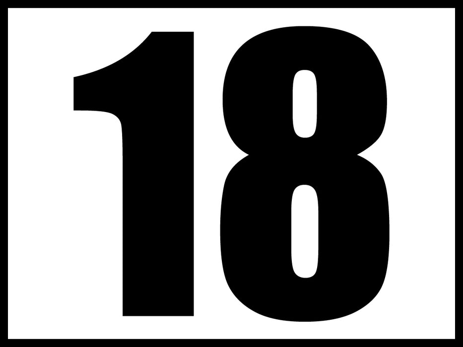 Magnetic Race Car Numbers (Type B)