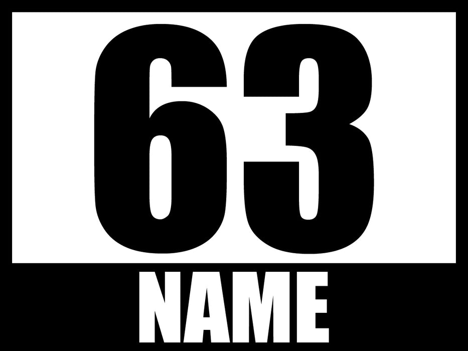 Magnetic Race Car Numbers (Type C)