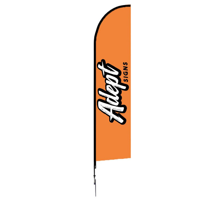 14ft Feather Flag (Double-Sided) with Spike Base - Adept Signs