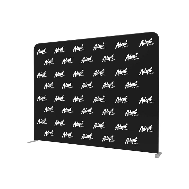 10' Tension Fabric Backdrop (Rounded Corners) - Adept Signs