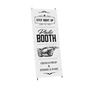 "Step Right Up" Photo Booth Banner X-Banner Stand (Sm) - Adept Signs